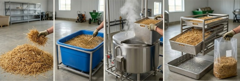 Mushroom Straw Preparation